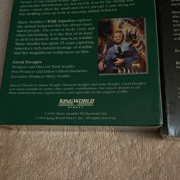 Marty Stouffer's Wild America VHS Great Escapes, Backyard Wildlife, Wild Babies - Picture 3 of 5